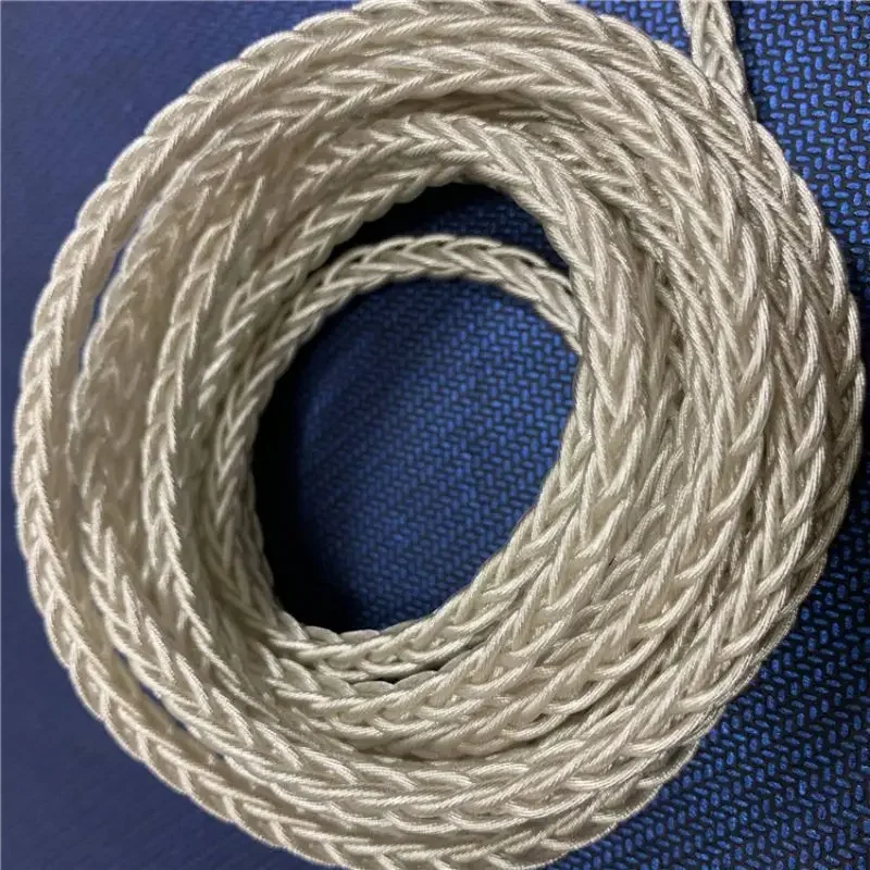 Cable de cobre chapado en plata de 8 hebras de cobre de un solo cristal 7N, 504 núcleos para auriculares DIY, teclado de Audio, Cable de datos de enchufe de aviación - imagen 3