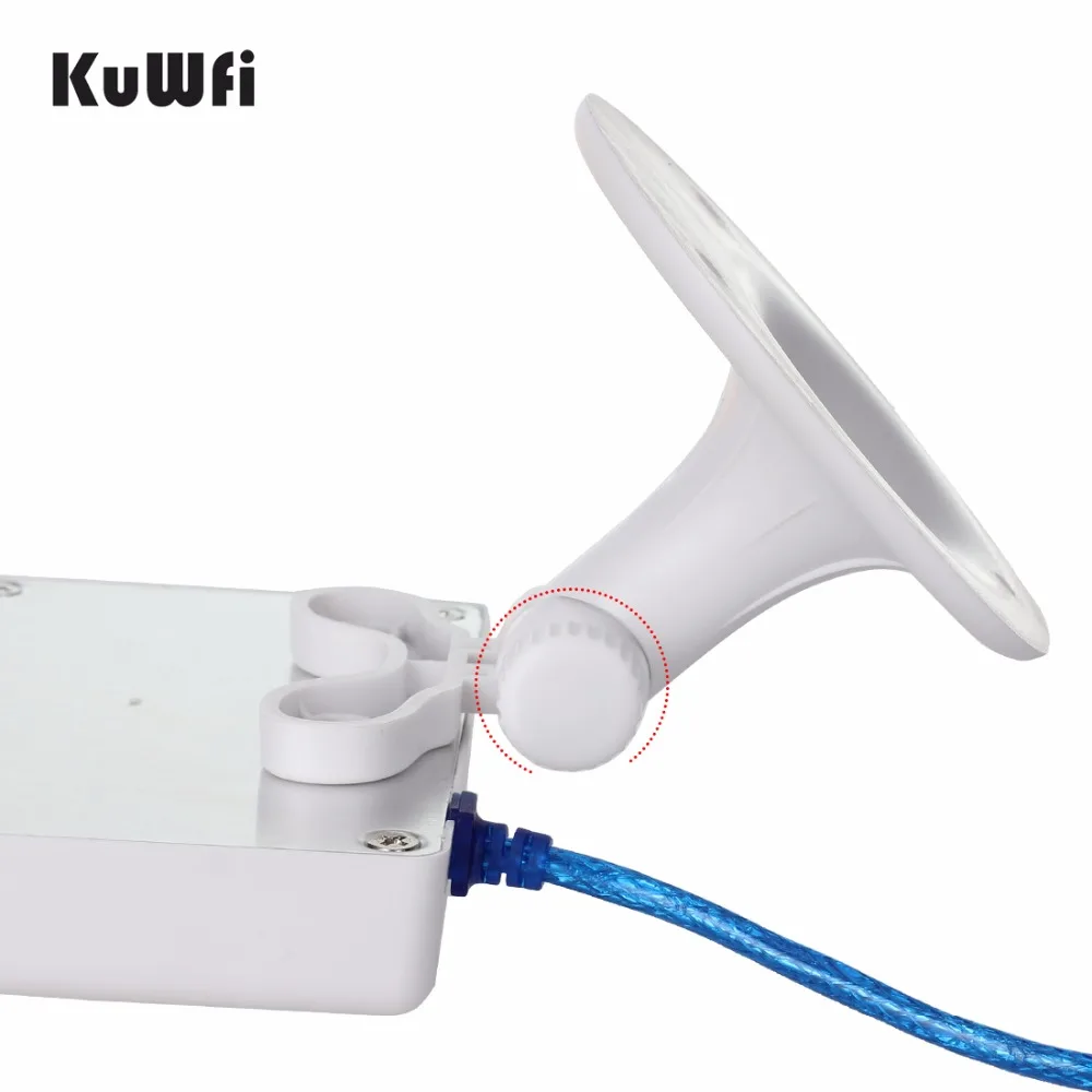 KuWfi-Adaptador USB Wifi de 150Mbps para PC, receptor Wifi para exteriores, antena de 14dBi de alta ganancia, Cable de 5m, tarjeta de red, alta potencia, resistente al agua - imagen 5