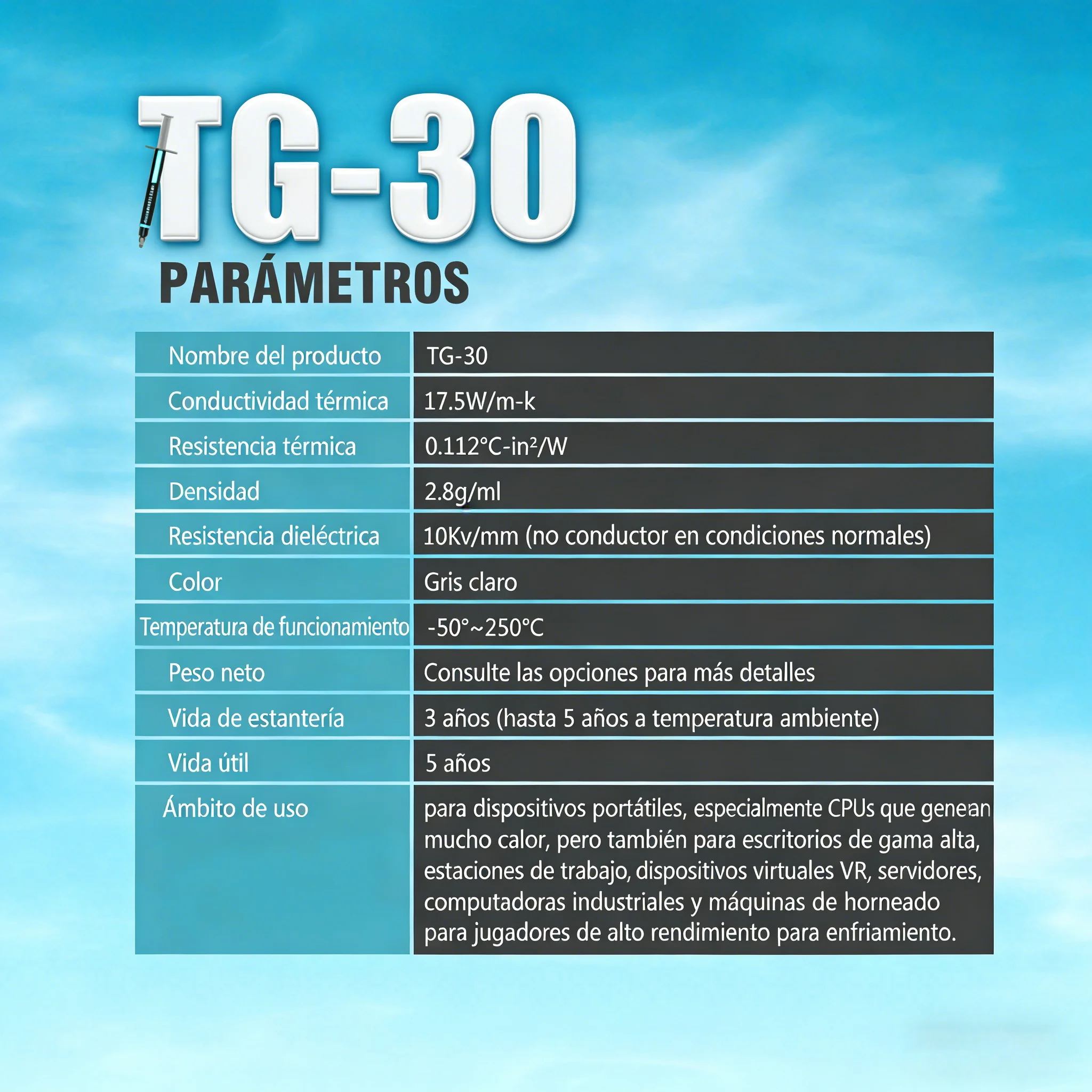 Coxbyte TG-30 pasta térmica CPU GPU alta conductividad - imagen 5