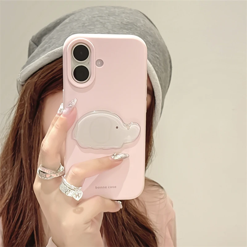 Funda de TPU suave con elefante 3D INS para iPhone 17 16 Pro Max 15 13 14 12 16 Plus, funda de silicona para teléfono - imagen 2