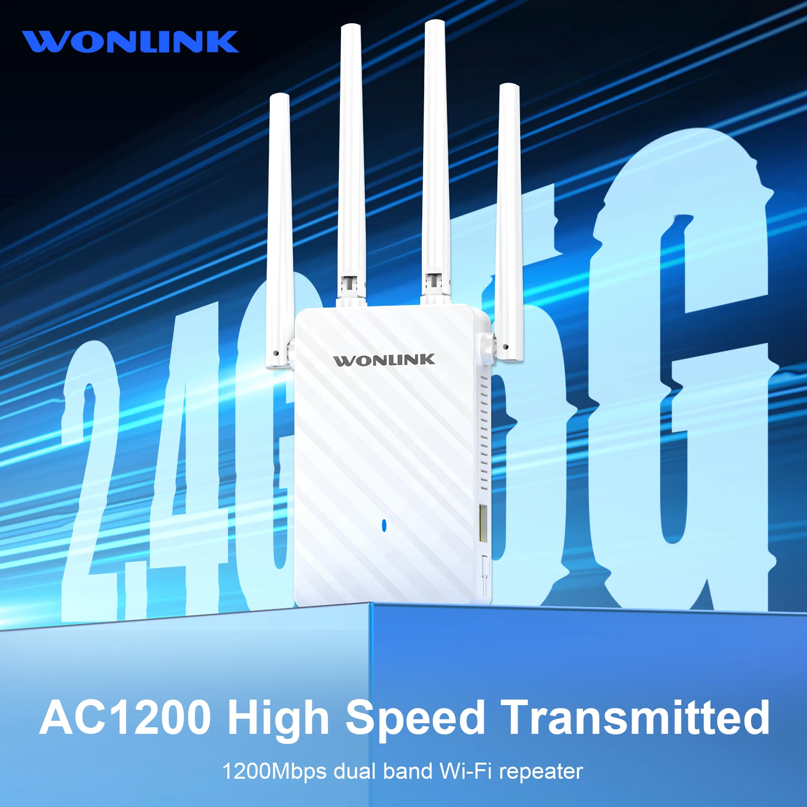Wonlink 1200Mbps repetidor WiFi inalámbrico amplificador de señal Wifi doble banda 2,4G 5G extensor WiFi 802.11ac amplificador WiFi enrutador WPS - imagen 2