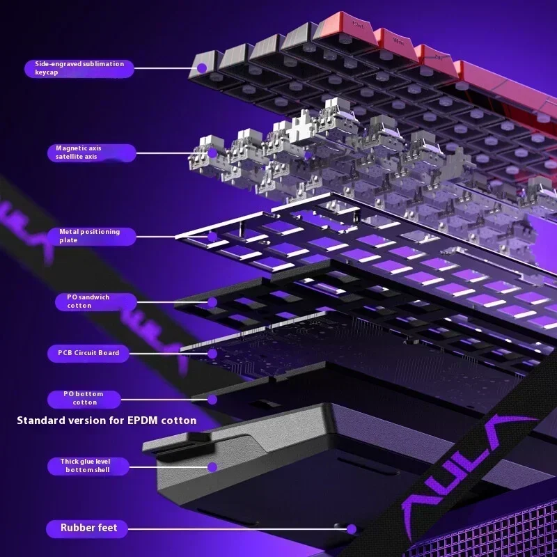 Aula Win60 Win68 He teclados con interruptor magnético 8K Teclado mecánico para juegos con cable Esports RGB luz intercambiable en caliente para Pc Gamer regalo - imagen 5