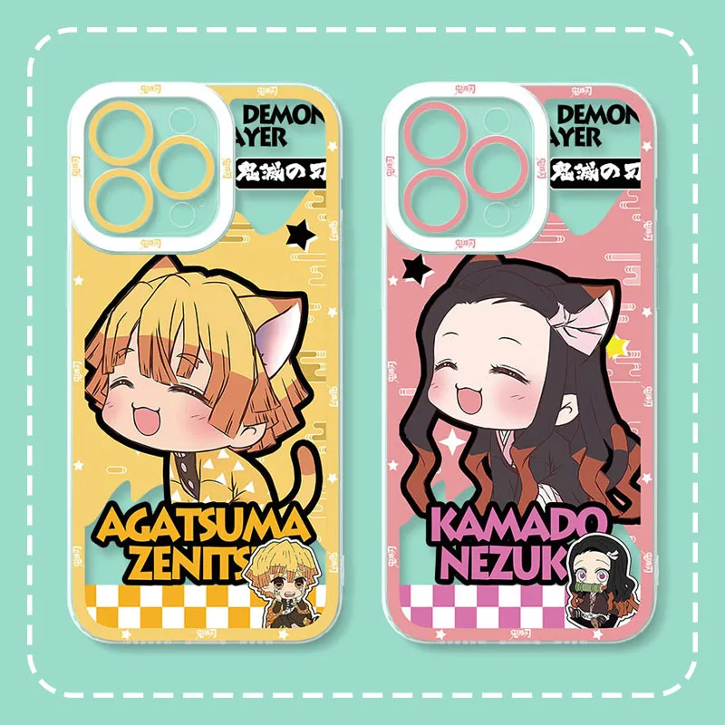 Funda de teléfono Demon Slayer de dibujos animados para Samsung Galaxy S23 S22 Ultra S21 S20 FE S10 Plus Note 20 10 9 A14 A24 A34 A54 funda de silicona - imagen 2