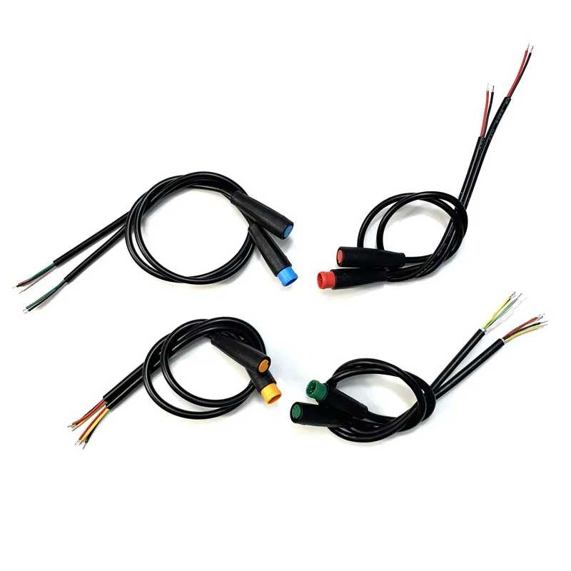 Conector de clavija de junta a tope para bicicleta eléctrica, 2 3, 4, 5, 6 pines, línea de cableado, freno de patinete, Cable M8, Sensor de conexión de señal de 20CM