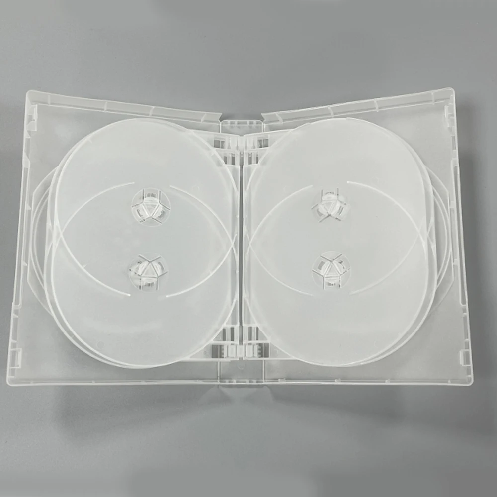 Caja de almacenamiento de discos con capacidad de 10 CD, caja transparente para DVD/CD, caja portátil para cine en casa - imagen 3