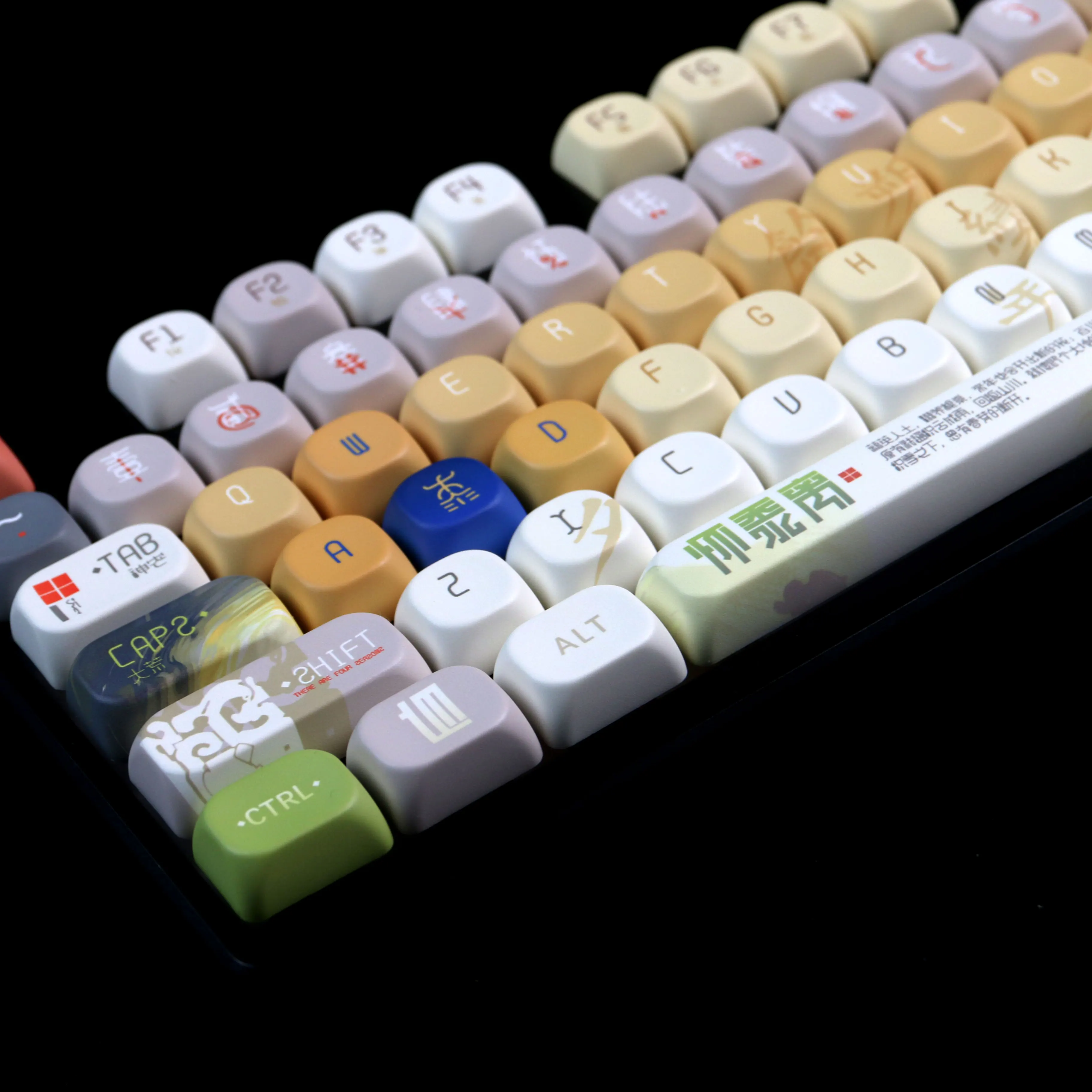Teclas de Anime de 120 teclas, teclas con tema Huai Shuli, teclas de juego, PBT DYE SUB Cherry MX Switch para teclado mecánico 61 64 68 78 87