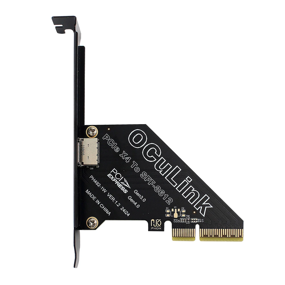 Tarjeta adaptadora PCIe a SFF 8611 y 8612, adaptador PCIE externo Oculink SFF-8612 PCle4.0 PCIe X4/X1 SSD a U.2 OCUlink SFF-8612 - imagen 4