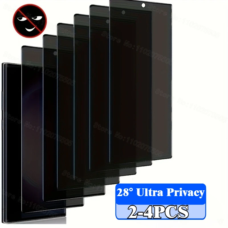 2-4 protectores de pantalla de vidrio templado para Samsung S22U\S23U\S25\S25Plus\S25U-película enfocada por privacidad antiarañazos de alta definición - imagen 2