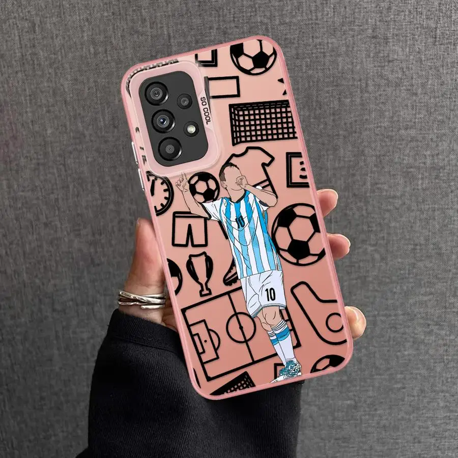 Funda blanda para Samsung Galaxy A55 A73 A53 A71 A52 A72 A26 A36 A51 A56 A35 A54 Cool Football Sports Man - imagen 4