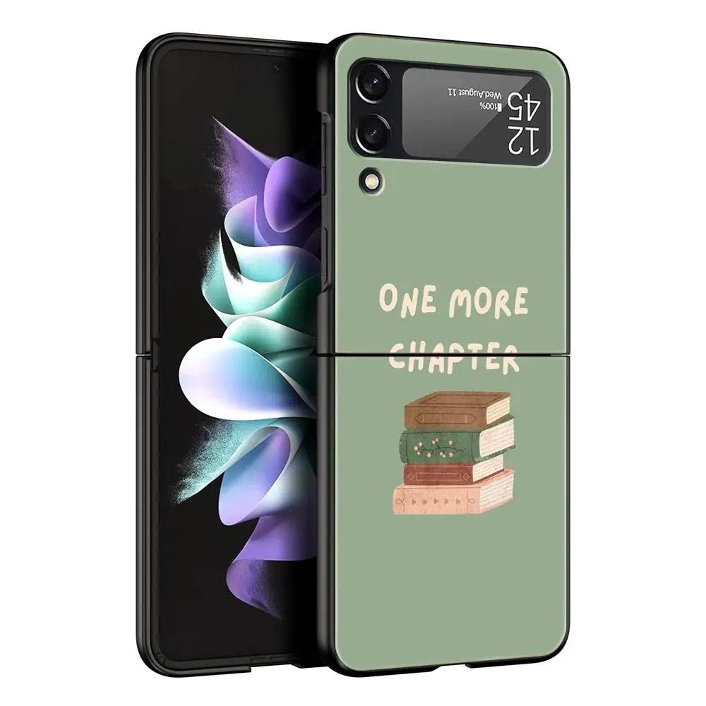 Funda de teléfono con diseño de gusanos de libro divertido para Samsung Galaxy Z Flip3 Flip4 Flip5, carcasa trasera plegable dura para Z Flip 3 4 5 6 7 - imagen 5