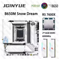 JGINYUE B650M AM5 – Placa Base con Ryzen 5 7600X y 32 GB DDR5