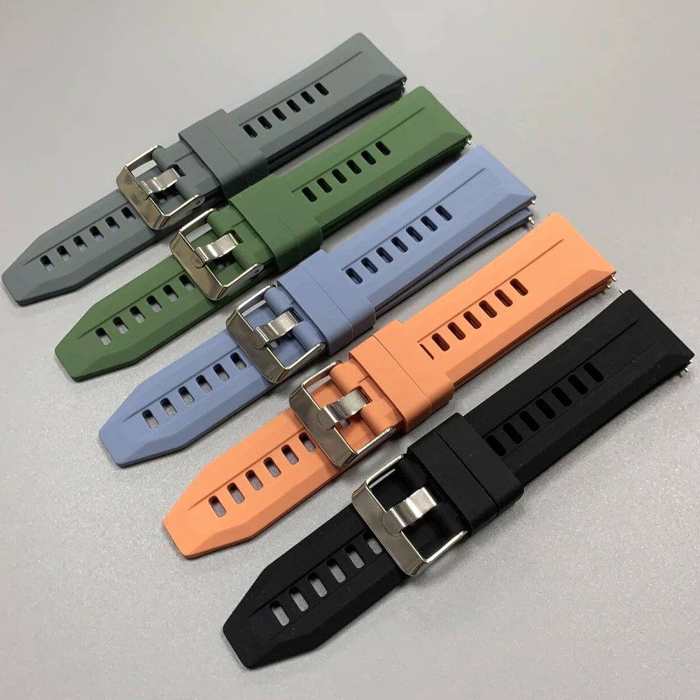 Correa de silicona para Garmin Venu 4 45mm 2 3 Forerunner 265 570 47mm 255 música Vivoactive 4 22mm banda para AMAZFIT BIP6 Correa inteligente - imagen 4