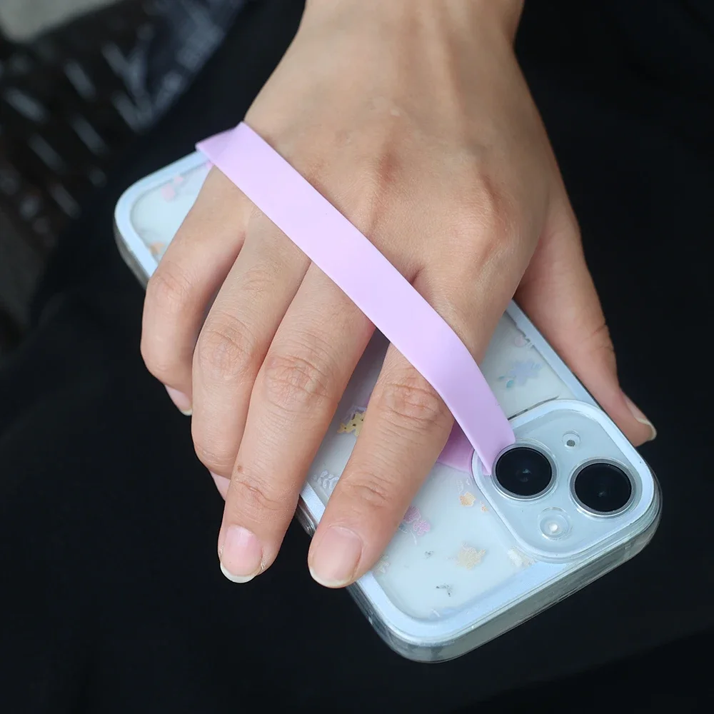 Universal Elastic Soft Silicone Phone Straps Ropes Holder Wristband Hand Band Grip Finger Stand For iPhone Samsung Huawei Xiaomi - imagen 4