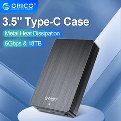 ORICO Carcasa HDD USB-C 3,5 pulgadas Externa SATA 6Gbps 18TB