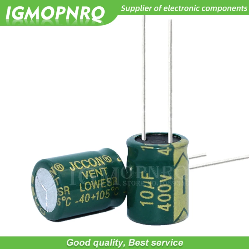 10 Uds 400V10UF 8*12mm igmopnrq condensador electrolítico de aluminio alta frecuencia baja impedancia 8x12mm - imagen 2