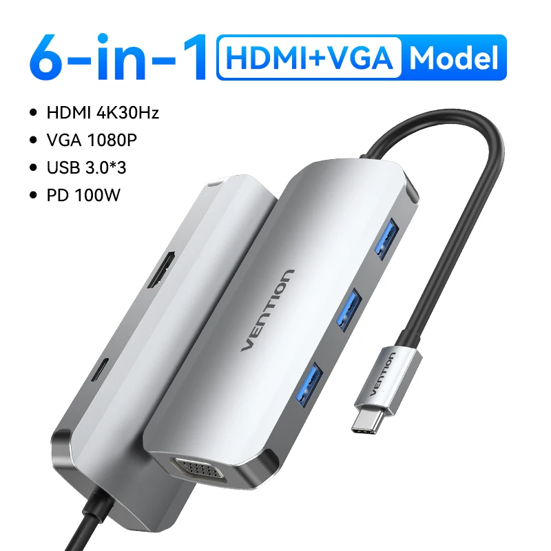 6-in-1 HDMI VGA