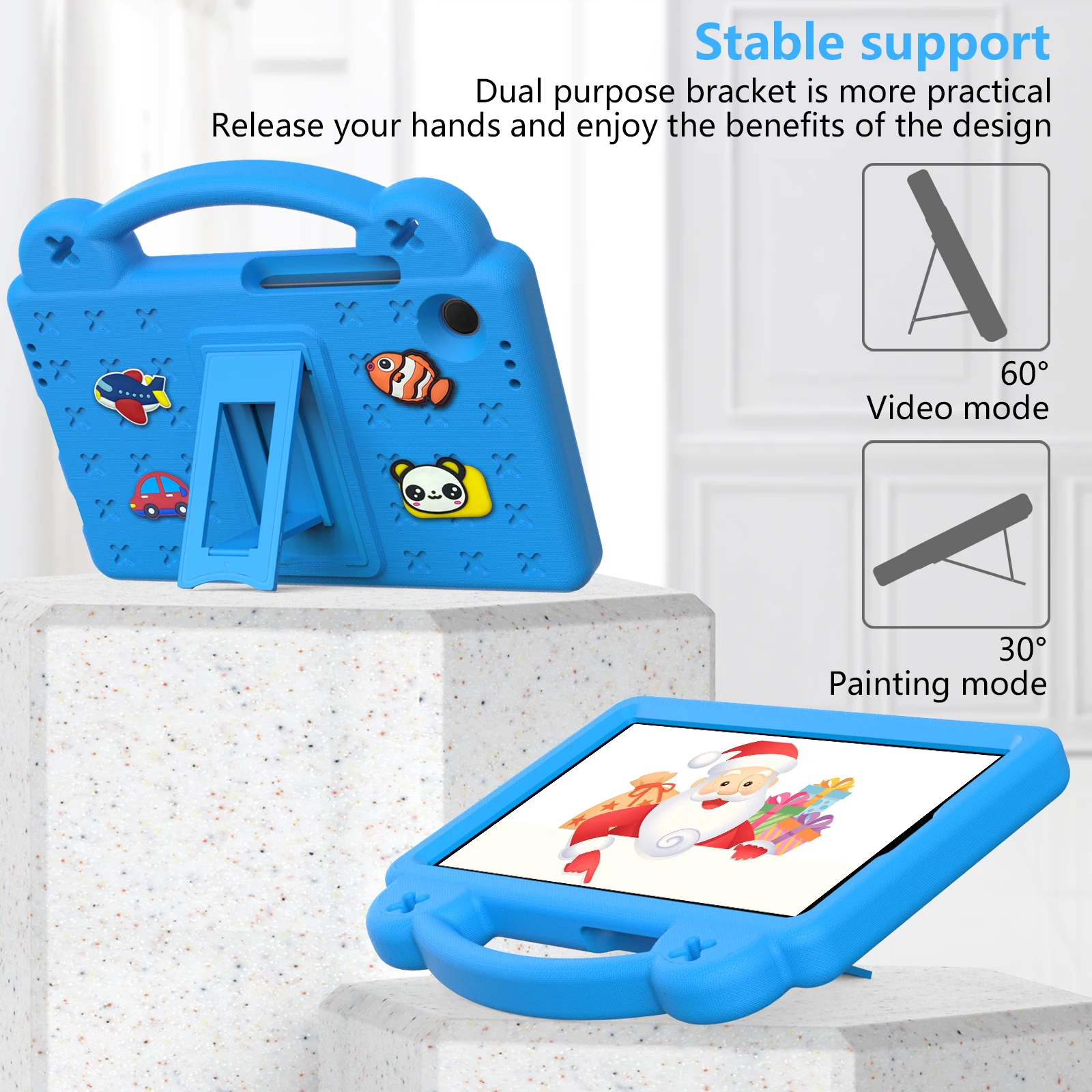 Funda EVA para niños para Samsung Tab A11 2025 SM-X133 X135 A9 X110 X115 X117 A7 Lite 8,7 T220 T225 A 8,0 T290 T295 8,4 T307 funda con soporte - imagen 3