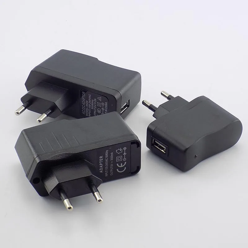 AC 110V-240V a DC 5V 0.5A 1A 2A 3A USB a adaptador de enchufe europeo cargador USB fuente de alimentación carga de viaje Universal - imagen 2