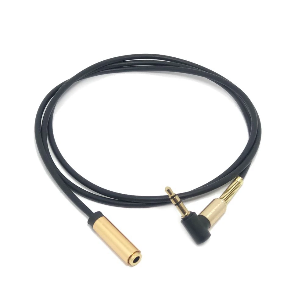 Conector de 1m de 3,5mm para enchufar cable de audio estéreo universal HIFI y 90 °   cable de audio auxiliar automático de ángulo - imagen 5
