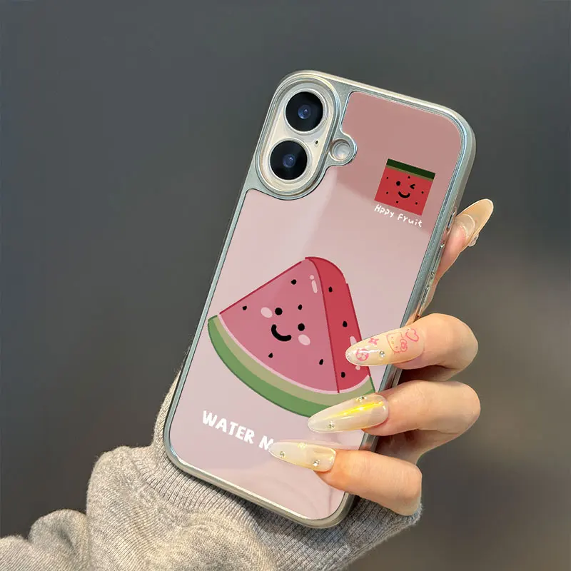 Funda de teléfono Happy sandía para iPhone 11/12/13/14/15/16/17 Pro Max AIR PLUS, funda de teléfono epoxi TPU anticaída - imagen 4