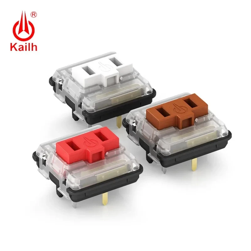 Kailh Choc interruptor de perfil bajo 1350 RGB interruptores lineales táctiles Clicky para teclado mecánico de perfil bajo portátil blanco rojo marrón
