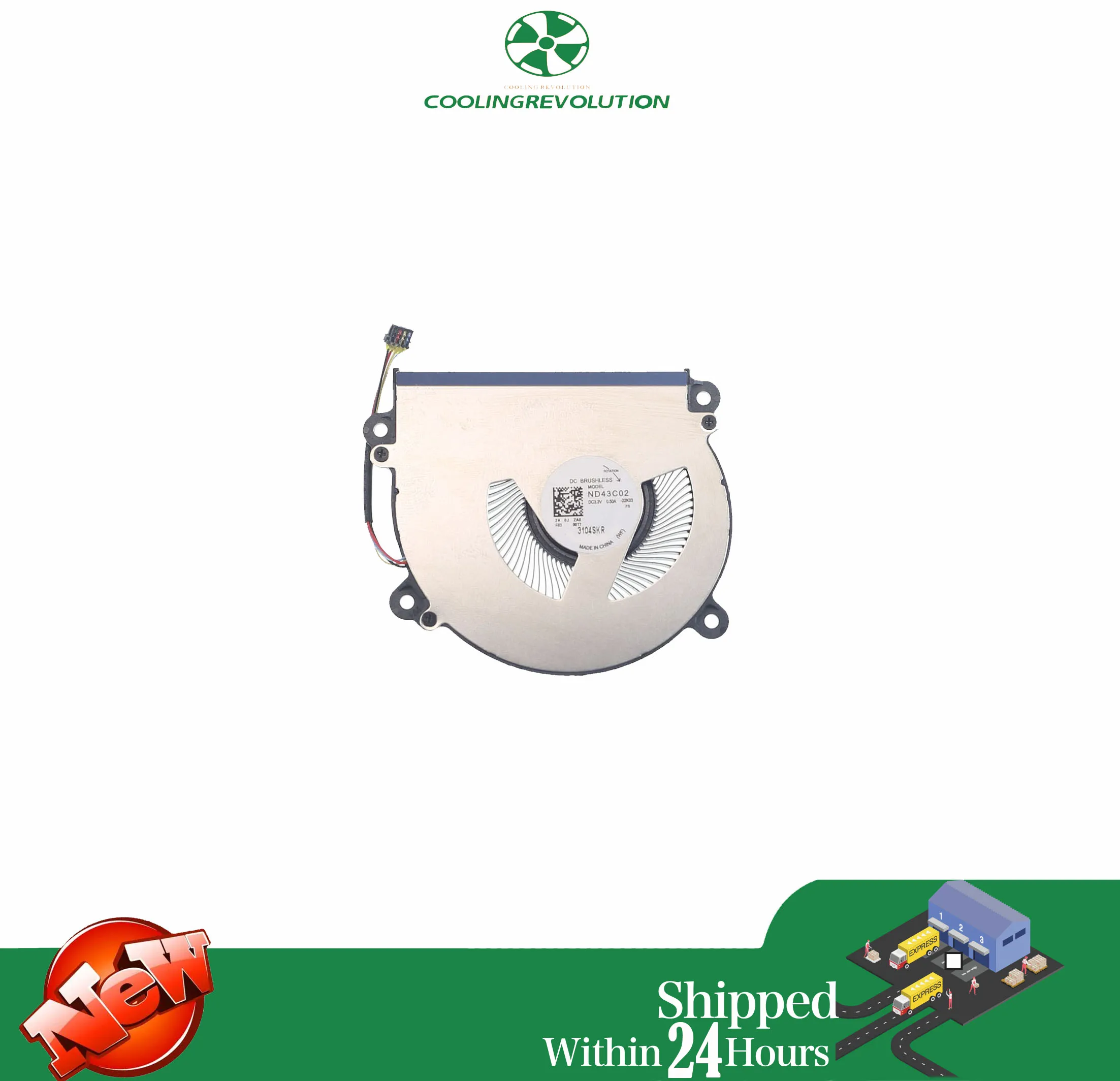 Ventilador de refrigeración para ordenador portátil, ND43C02, DC3.3V, 0.50A -22K03, 4 pines - imagen 2