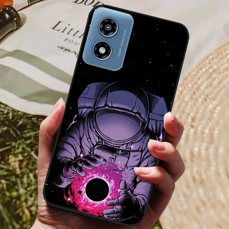 Funda trasera de silicona TPU suave para Motorola Moto G Play, Fundas protectoras de teléfono de moda, color negro, 2024 - imagen 2