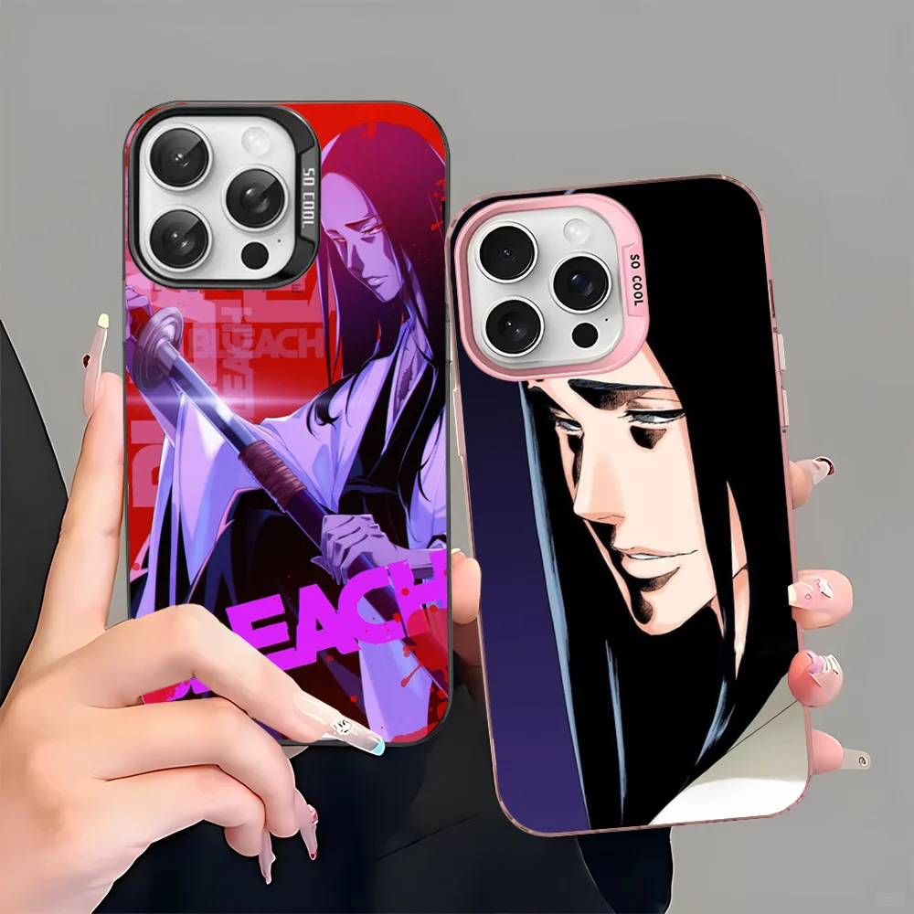 Unohana Retsu Bleach funda de teléfono de Anime japonés para iPhone16 15 14 13 12 11Pro Max X XR XSMAX 8 7Plus funda trasera mate a prueba de golpes - imagen 3