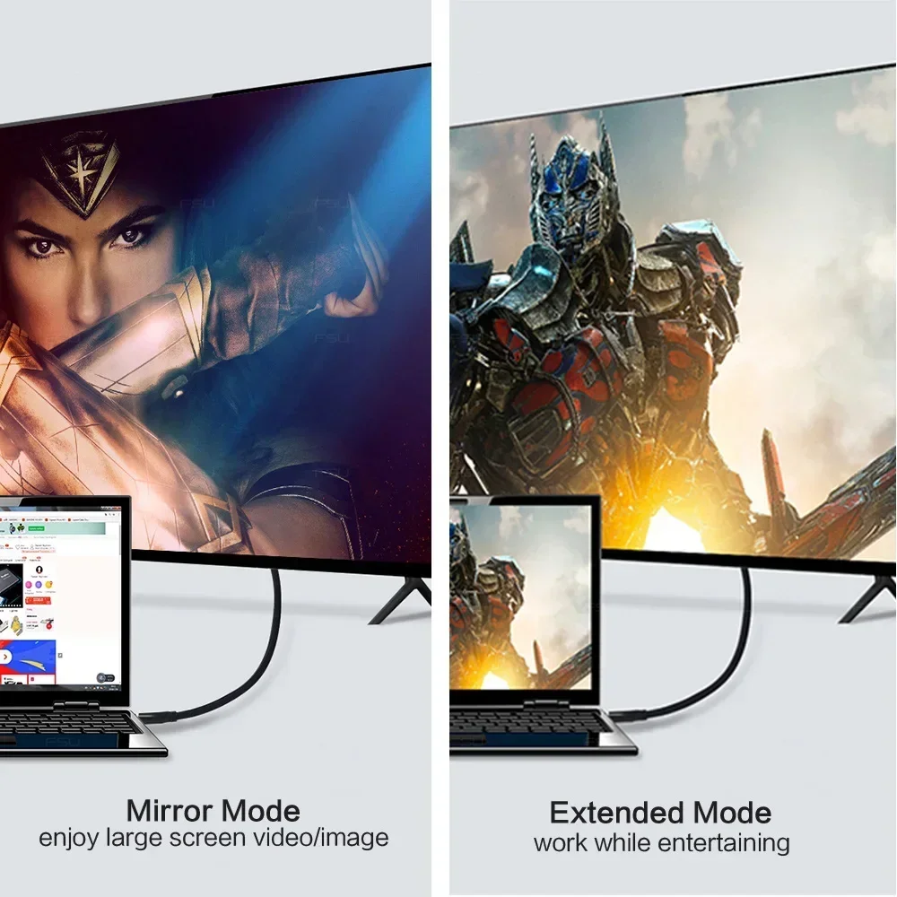 FSU Cable HDMI 4K Chapado Oro – Soporte 1080p 3D para HDTV - imagen 5