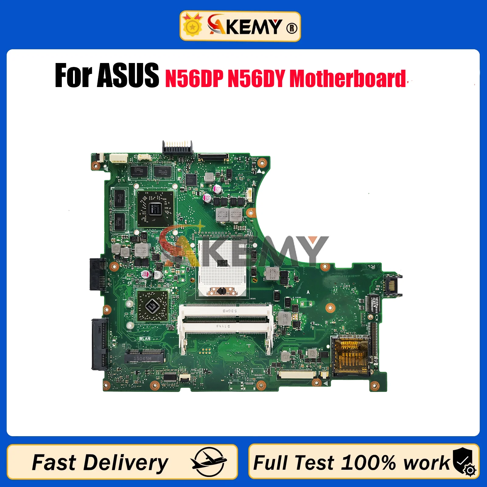 Placa base para ordenador portátil N56DY para ASUS N56D N56DP N56DY placa base para portátil este artículo está en stock 100% pruebas OK envío rápido