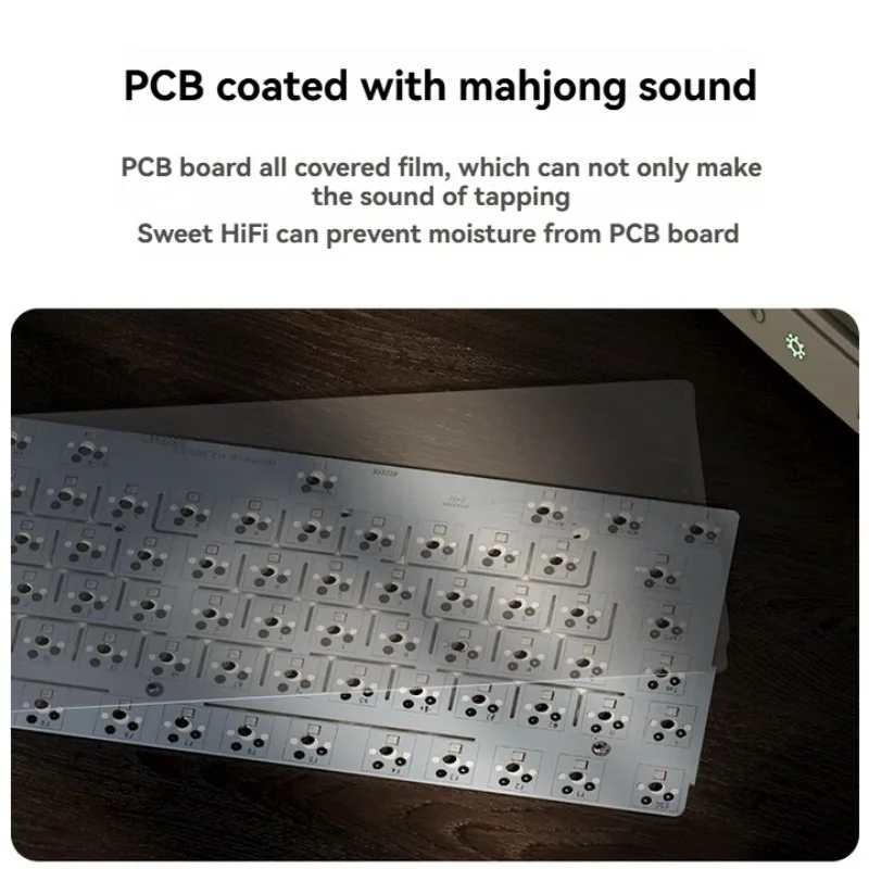 Teclado mecánico multimodo B98, teclado personalizado con Bluetooth 2,4G, inalámbrico RGB, junta de intercambio en caliente, teclados mecánicos para juegos y oficina - imagen 5