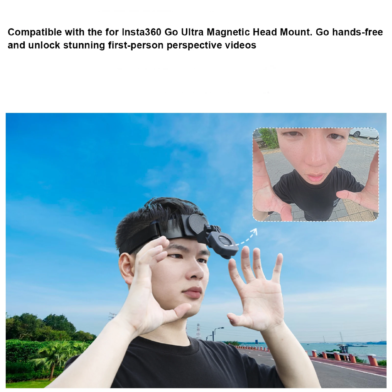 Diadema magnética de liberación rápida para cámara deportiva Insta360 Go Ultra, accesorios de primera vista - imagen 4