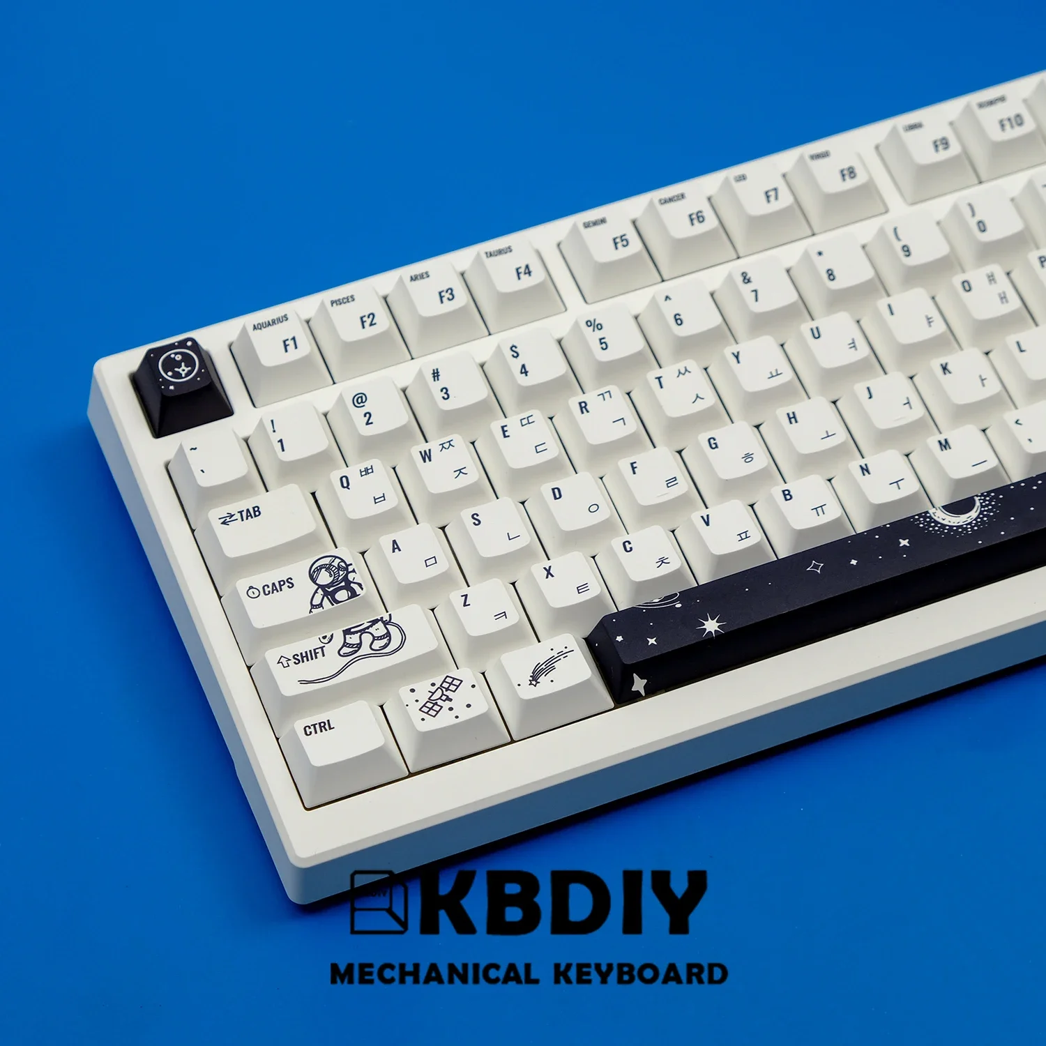KBDiy-teclas coreanas PBT para espacio exterior, 143 teclas, perfil de cereza, teclas japonesas personalizadas para teclados mecánicos, interruptores MX ISO 7U - imagen 4