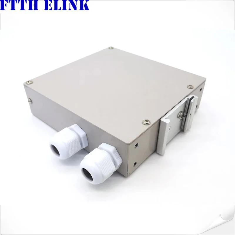 Caja de cables de fibra óptica, caja de terminales, caja divisora, instalación de riel guía de 8 puertos, acoplador SC, FC, ST, LC, 8 núcleos, 2 piezas - imagen 4