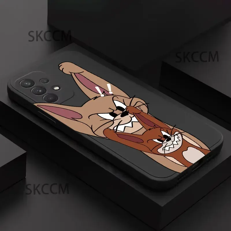 Funda de teléfono divertida Tom and Jerry Angry para Samsung Galaxy S24 Ultra S23FE S22 S20 Plus A15 A35 A50 A51 A54 A55 A71 A72 A73 - imagen 4