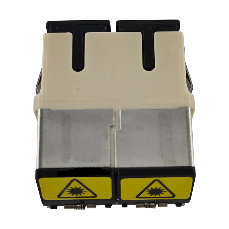 SC duplex Adapter 100pcs with shutter flangeless DX coupler SC APC UPC OM3 OM4 OM5 fiber optical connector Avoid laser ELINK - imagen 5