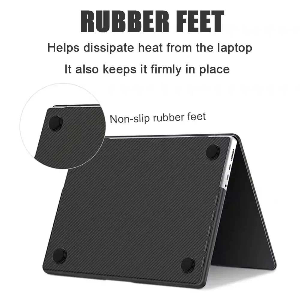 Funda Fibra Carbono MacBook Air Pro M1-M4 Esmerilada - imagen 4