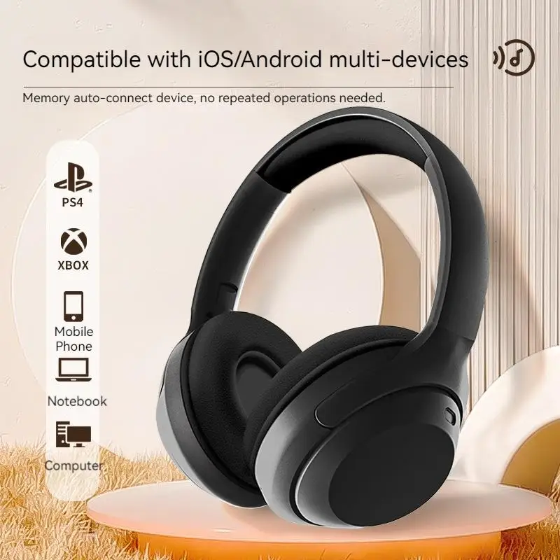 Auriculares Bluetooth inalámbricos para juegos sobre la oreja 360 ° Auriculares deportivos para jugadores con reducción de ruido y graves con sonido envolvente en micrófono HD - imagen 5