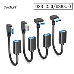 Cable Extensión USB 3.0 90° Macho a Hembra 5Gbps