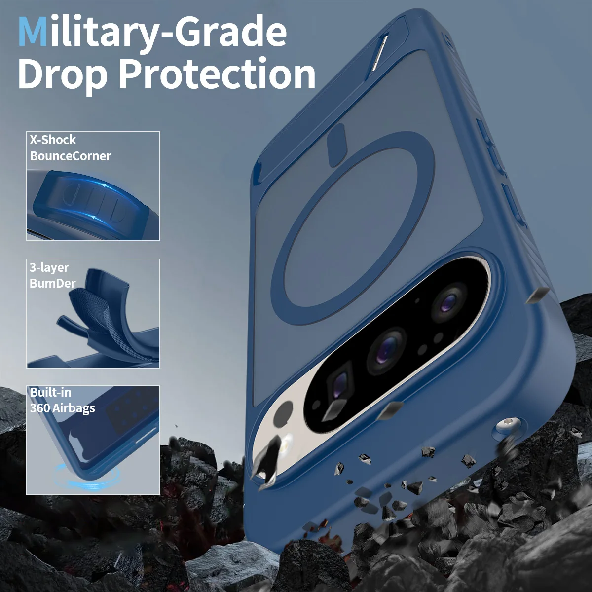 Para Pixel 10 Pro funda con soporte funda magnética PC + funda de Tpu para Google Pixel 9 10 10 Pro