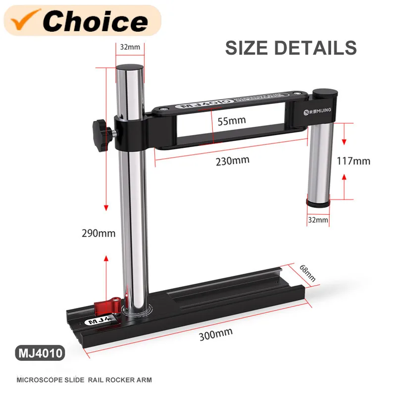 MIJING MJ-4010 360 °   Soporte giratorio para microscopio, soporte plegable para brazo oscilante, soporte de pared Compatible con la mayoría de los microscopios y herramientas de laboratorio