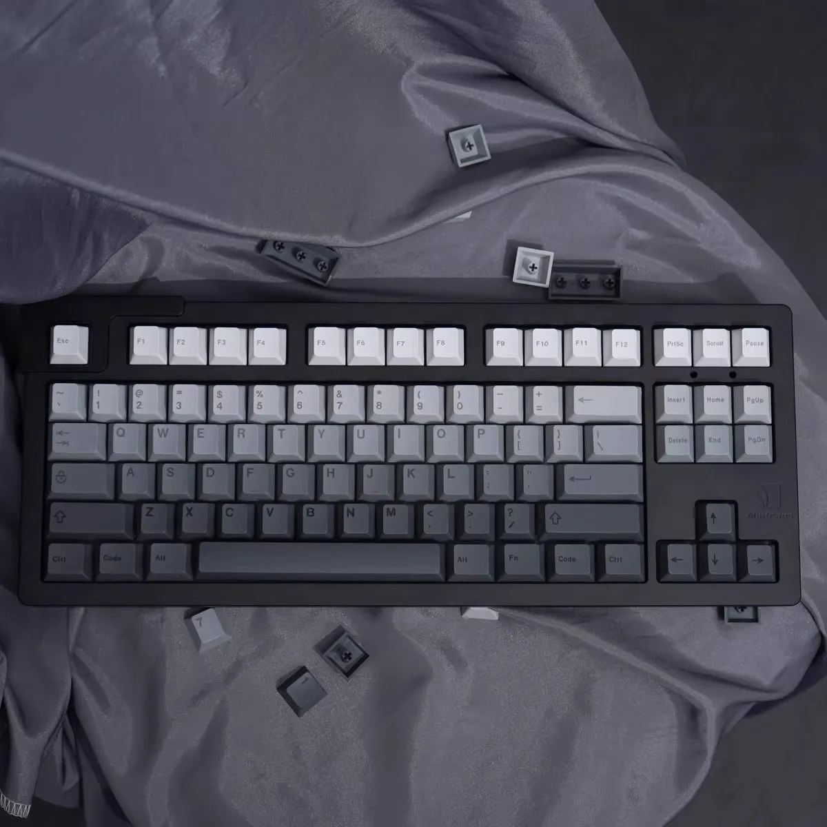 Teclado mecánico de 125 teclas con grabado lateral positivo degradado gris de alta calidad, accesorios de teclado de sublimación Pbt - imagen 2
