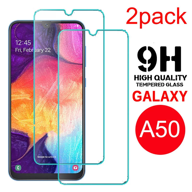 Funda de vidrio templado para Samsung A50, accesorios de vidrio Protector para Galaxy A50 A 50 50a, película protectora de pantalla de SM-A505F, 6,4