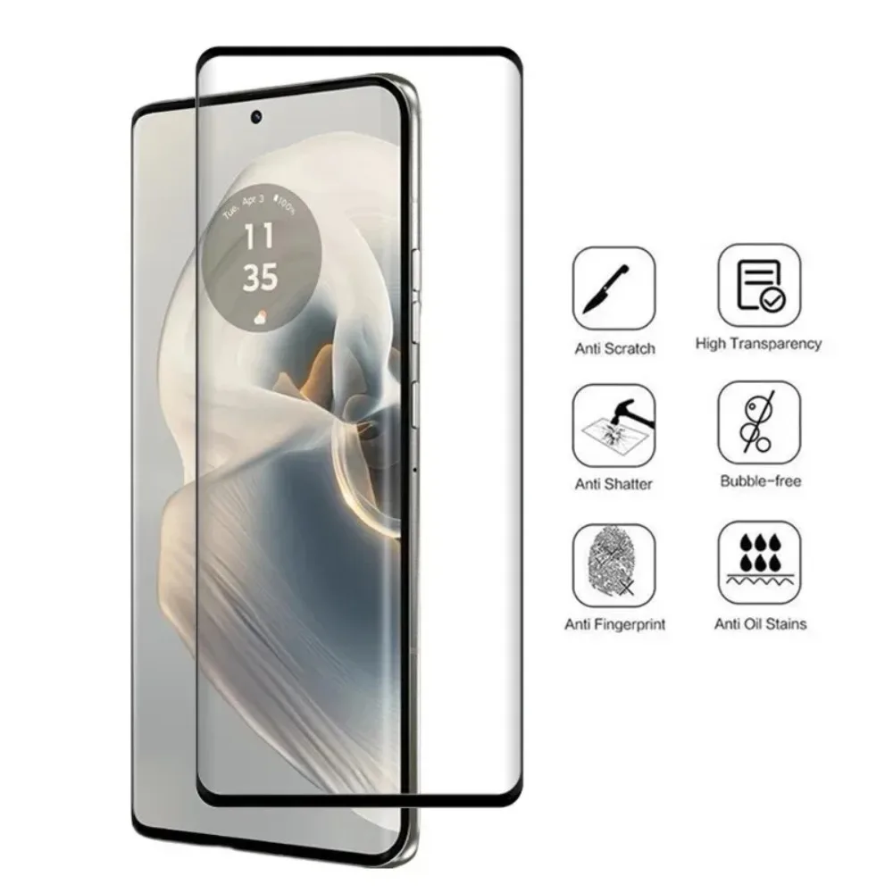 Protectores de pantalla de cubierta completa 6 en 1 9D para Motorola Edge 50 Ultra 60 50 vidrio templado Fusion para Moto 60 50 40 30 20 Pro Neo - imagen 4