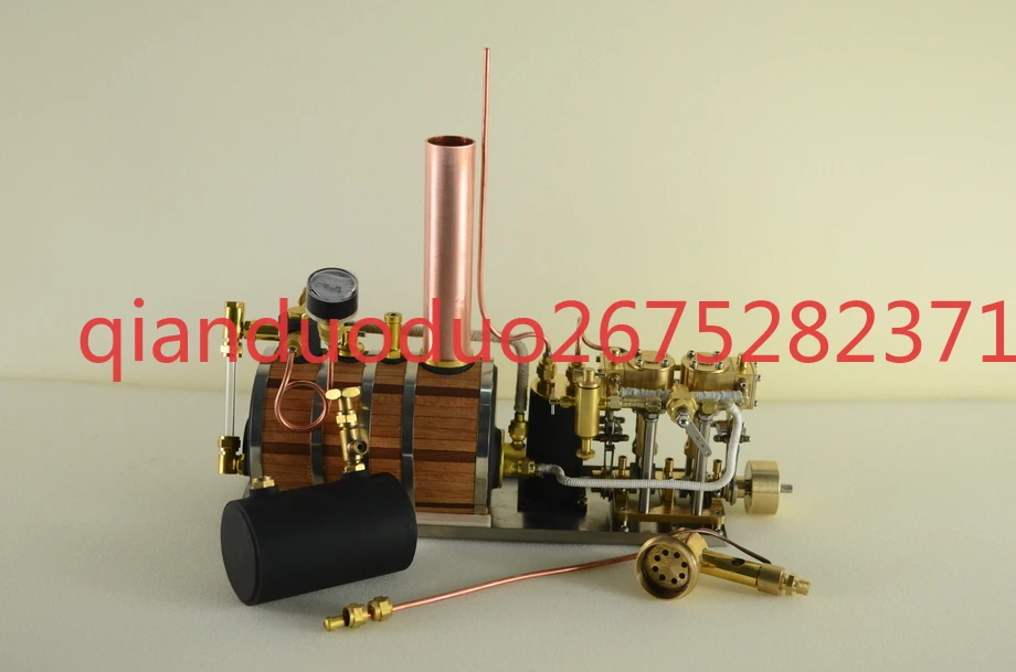 Paquete de energía de modelo de motor de vapor alternativo de dos cilindros en línea