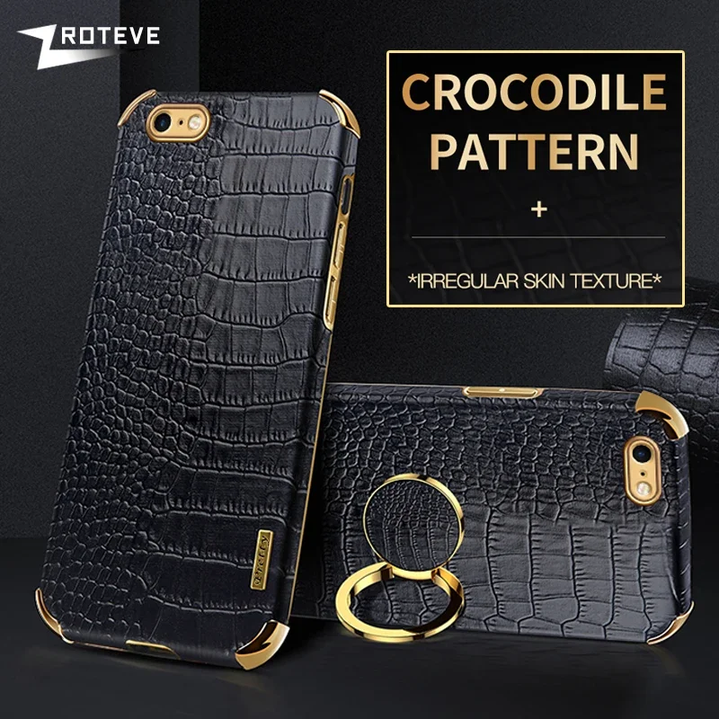 Para iPhoneSE Funda Zroteve Funda de cuero con patrón de cocodrilo para iPhone SE 2 3 2020 2022 6 6S 7 8 Plus iPhone6 iPhone7 iPhone8 - imagen 2