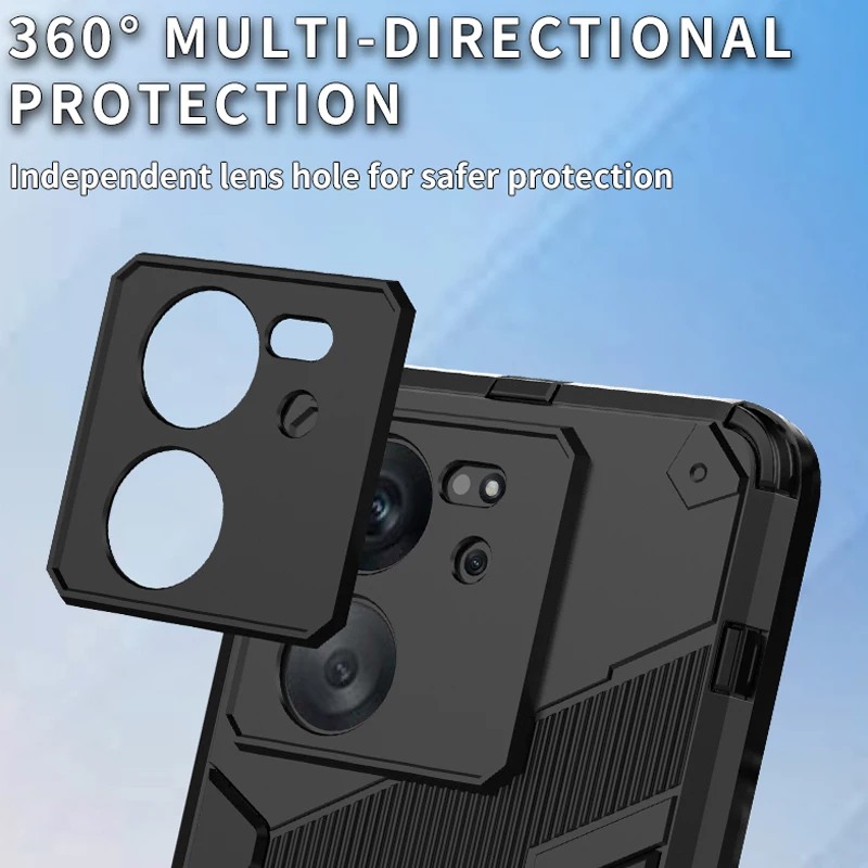 Funda a prueba de golpes para Xiaomi 13T Pro Mi 13 Lite, funda protectora para Redmi Note 12 12S 12C POCO F5 X5 M5S C65 F6 M6 X6 Pro - imagen 3