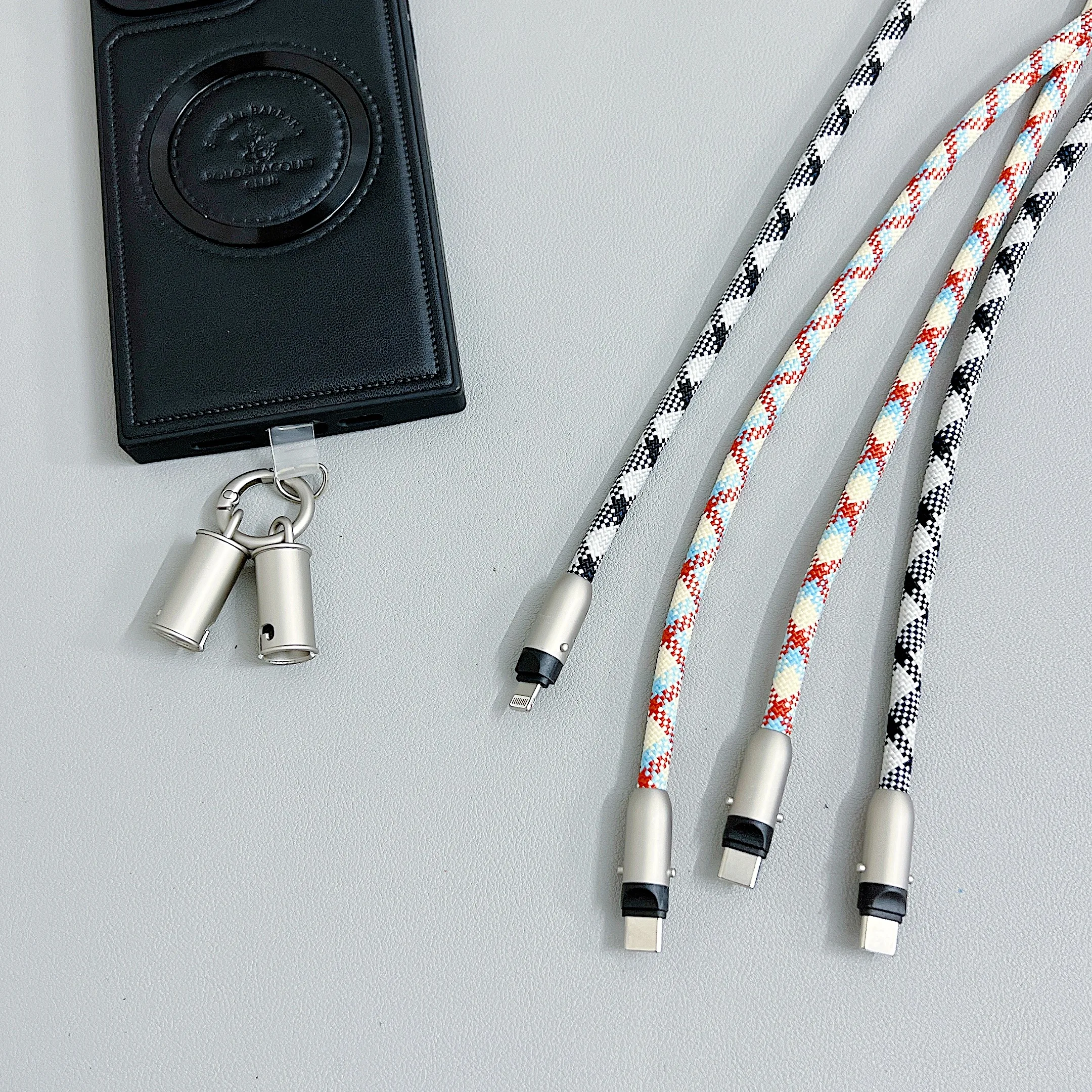 Correa de Cuello Desmontable 2 en 1 para Cable de Datos Tipo C a Tipo C, Pulsera Colorida con Longitud Ajustable y Alta Resistencia - imagen 4