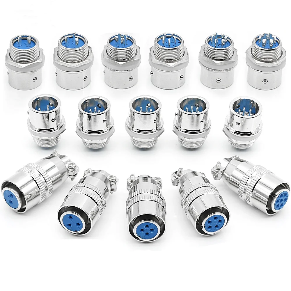 Conector de aviación XS12, conector rápido circular push-pull, 2/3/4/5/6/7PIN, contacto chapado en oro, enchufe macho y hembra - imagen 2