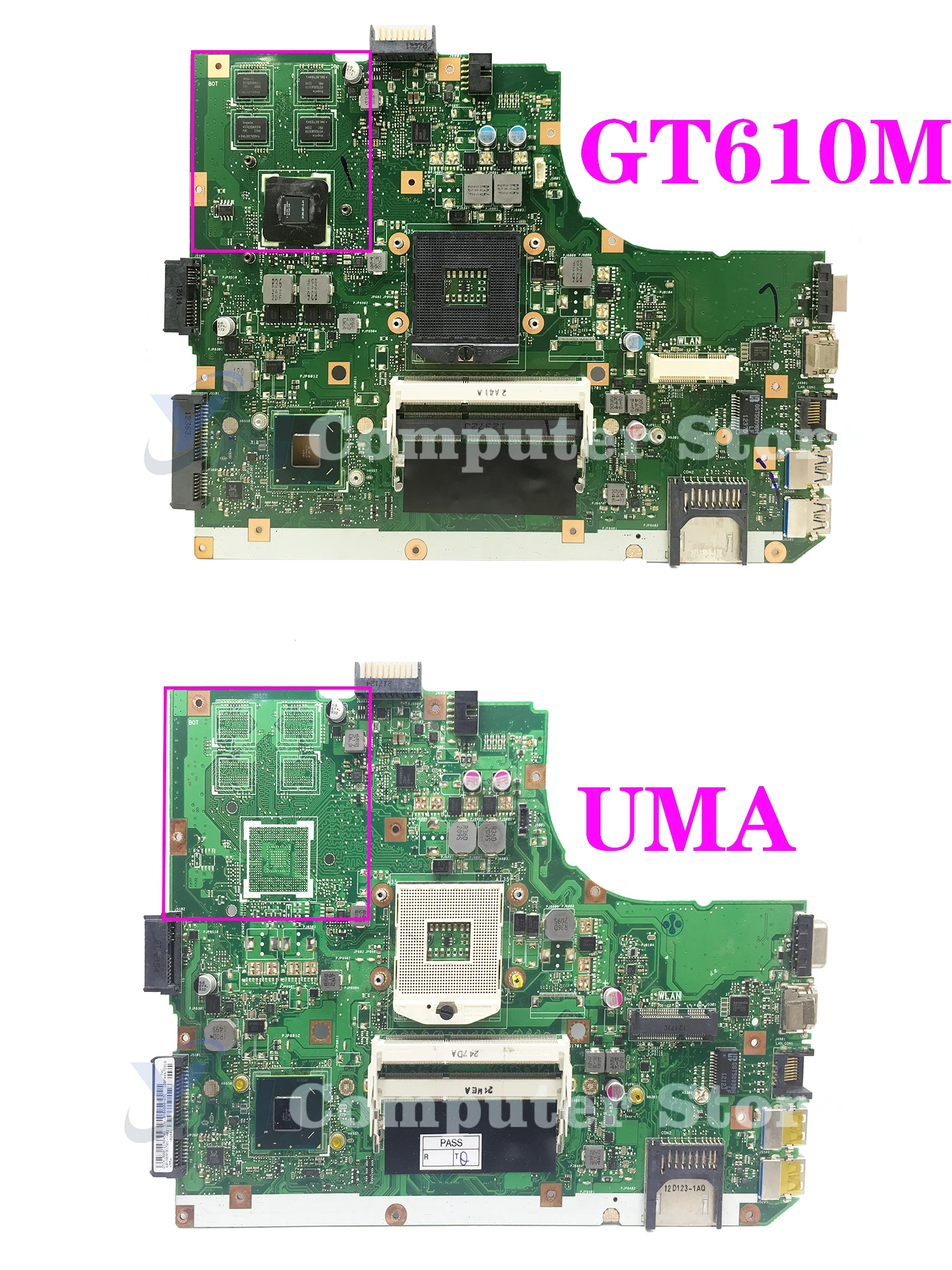 Placa base para portátil K55VD, K55A, A55VD, A55A, UMA/GT610M, REV: 3,0, 100%, prueba OK - imagen 2